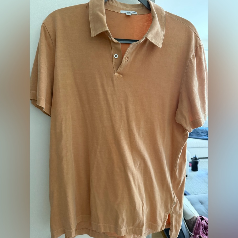 James Perse Tan/peach Polo Shirt
